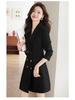 Women's Chic Black Suit Dress - High-end Outerwear for Autumn/Winter 2026