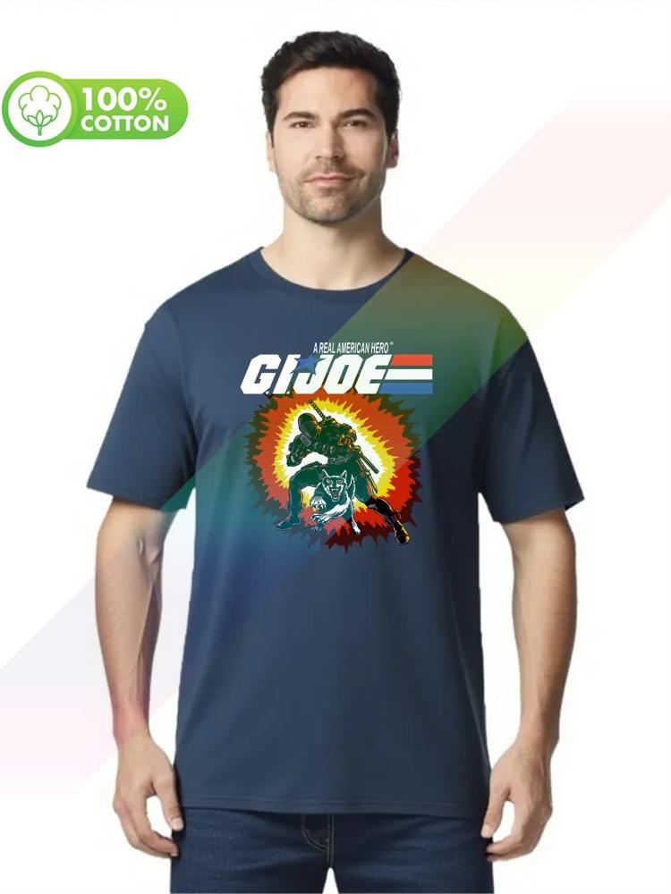 100% Cotton Round Neck Heavy Weight Men's T-shirt G.i. Joe Snake Eyes Classic Figure Art Gi Joe [apparel] S-xxxl Tops Tees
