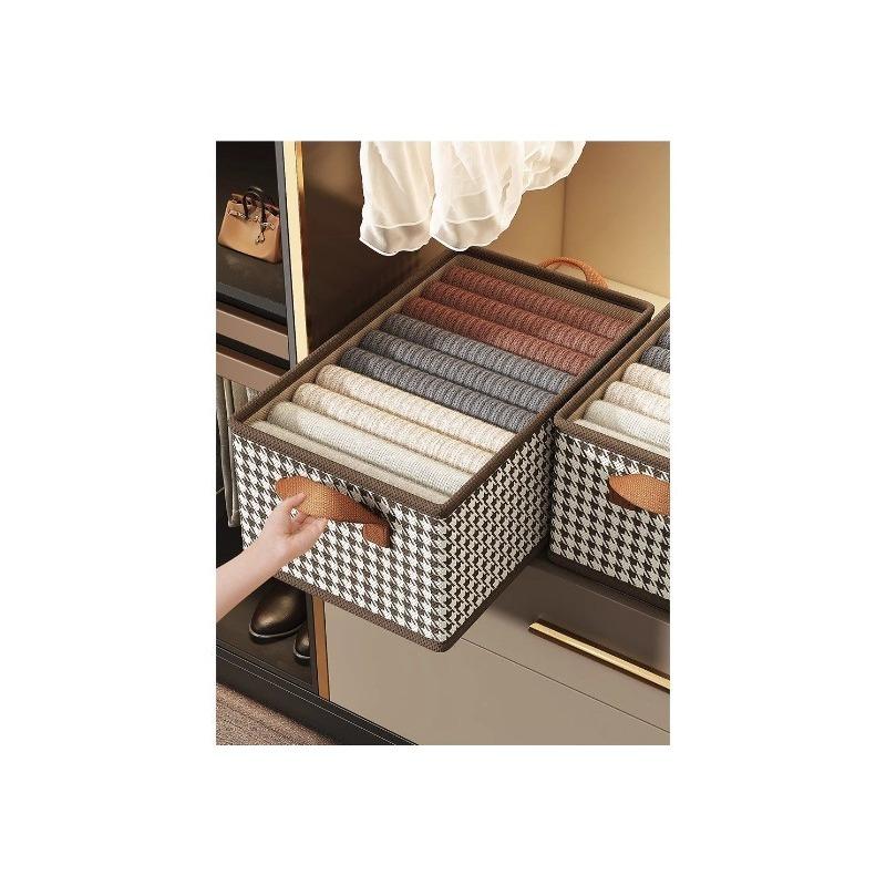 Clothes storage box household fabric storage folding storage basket storage box wardrobe layering