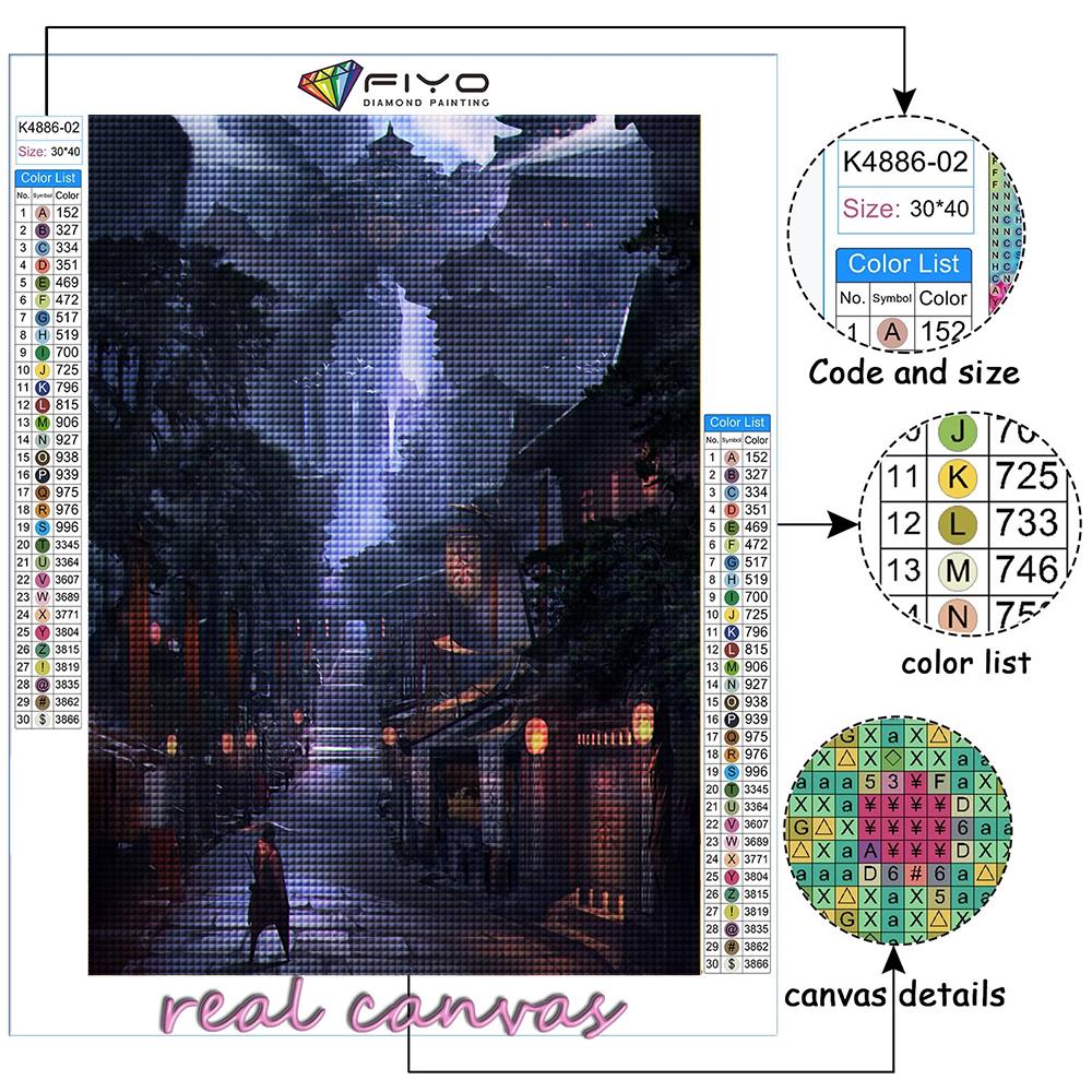 5D DIY Diamond Painting Cross Stitch Chinese Style Building Diamond Embroidery Mosaic Wall Art Home Decoration