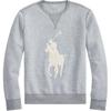 Polo FW23 Big Pony Pattern Velour Embroidered Crew Neck Long Sleeve Sweatshirt Men Sweatshirt Gray MNPOKNI16820035-020