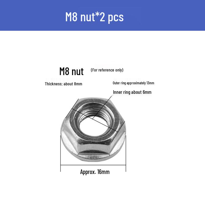 M9.5 Гайки оси переднего и заднего колес горного велосипеда с шайбами и креплением для тренировочных колес
