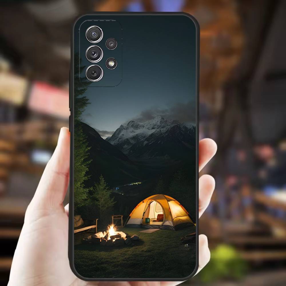 Nature outdoor camping Phone Case For Samsung S25,S24,S21,S22,S23,S30,Ultra,S20,Plus,Fe,Lite,Note,10,9,5G Black Cover