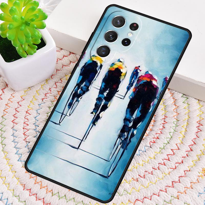BIKE CYCLING art soft Phone Case for Samsung Galaxy note 10 pro S26 Ultra S23 S24 FE S25 S21 S22 PLUS shockproof Cove