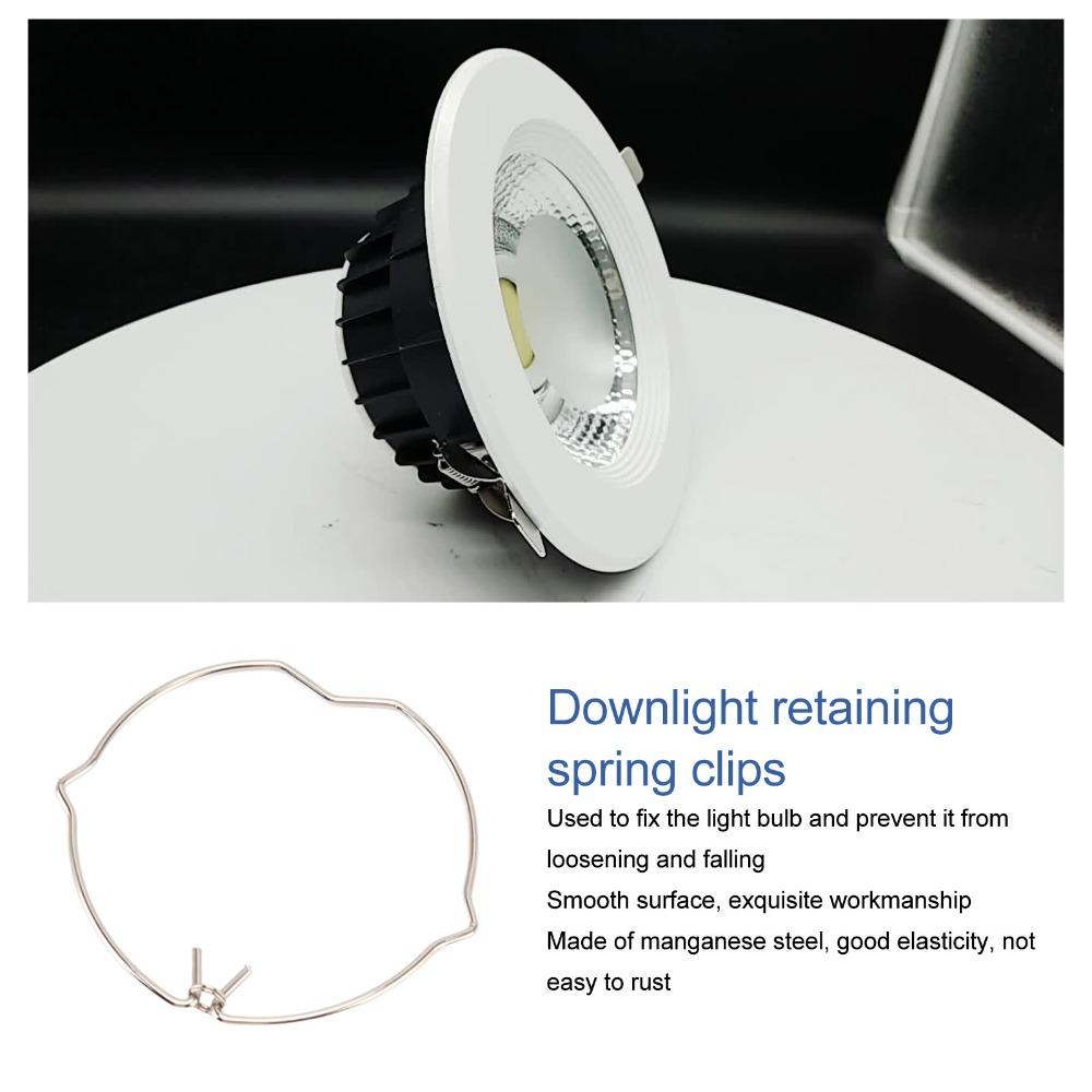 20pcs 2.44×1.10×1.89in Downlight Retaining Spring Clips Spotlight Fixing Clips Industrial Lighting