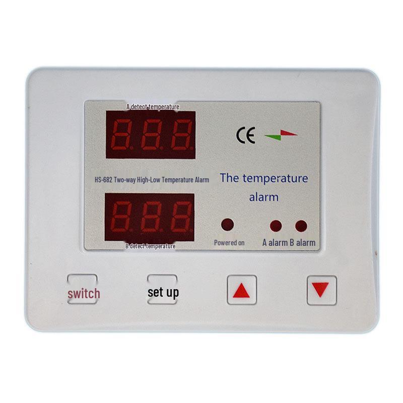 Belon 682 Dual-Channel Temperature Alarm Controller for Incubators and Chicken Houses