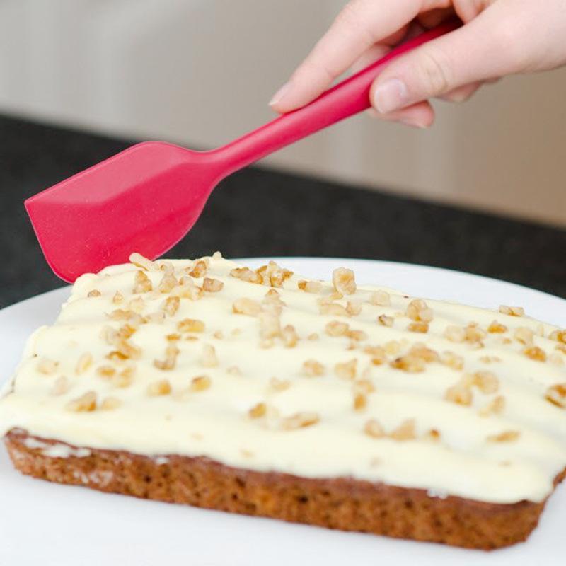 1pc Silicone Cream Scraper Heat-resistant Cake Butter Spatula Soft Stirring Knife Pastry Mold Brush Kitchen Baking Tool
