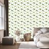 Crocodile Wallpaper White, Lime and Green for Living Room and Bedroom 50x1000