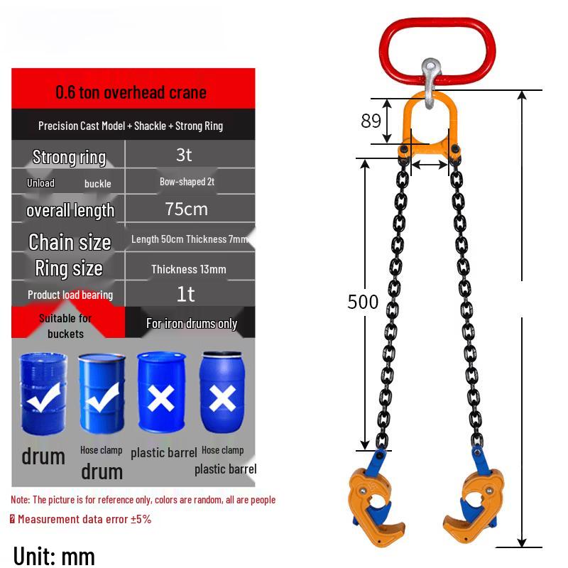 Precision Cast 0.6 Ton Drum Lifting Clamp