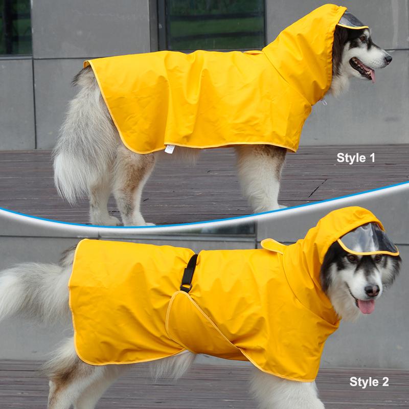 2 In 1 Big Dog Raincoat Waterproof Pet Clothes for Small Medium Dogs Golden Retriever Corgi Rain Coat Artículos Para Mascotas