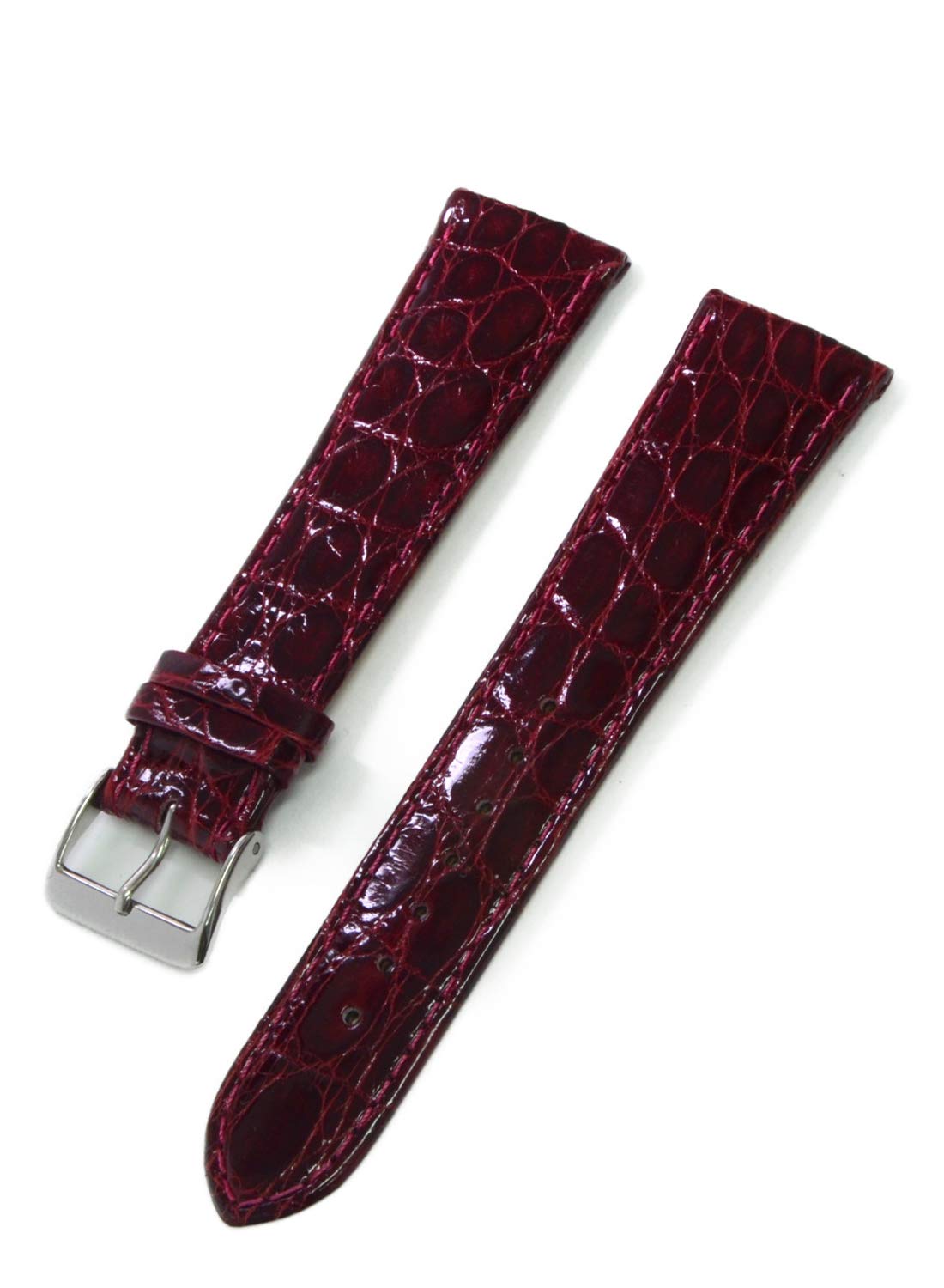 

CASSIS Caiman Watch Strap for with Replacement U1097052080022 (Crocodile) HEIDENHEIM, 22mm, Burgundy, Tool,