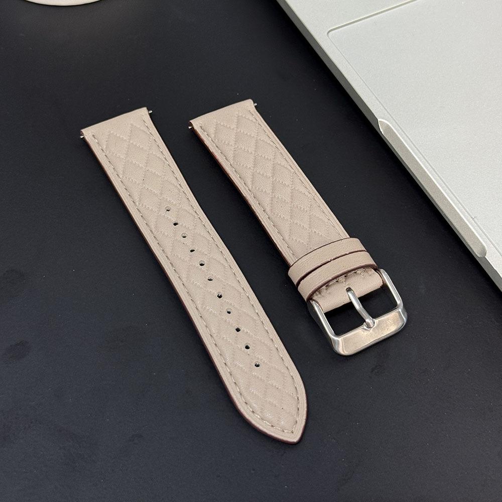 Applicable to Huawei gt5/4 fashion premium strap light luxury rhombus leather watch5/4 GT6pro wristband strap