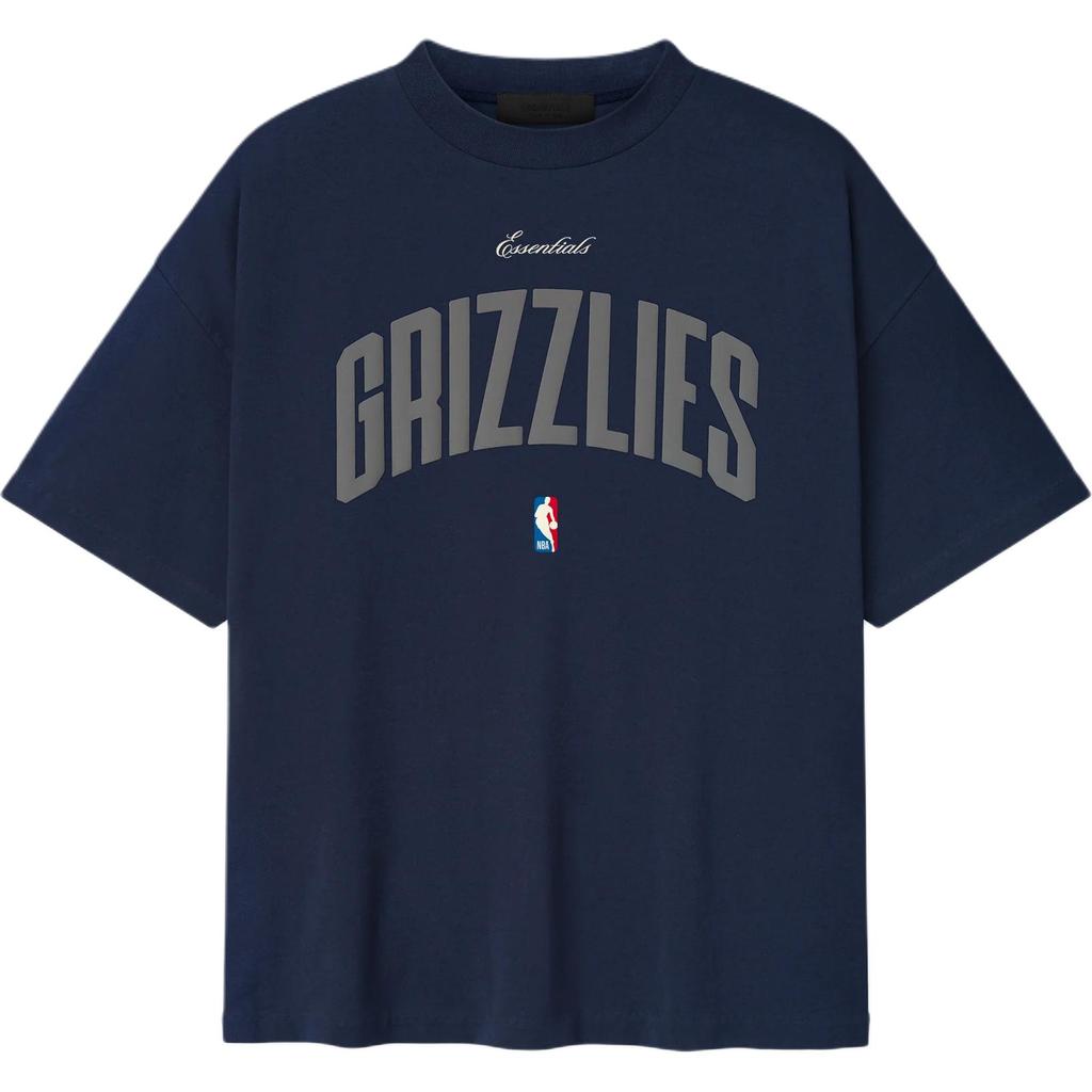 Fear of God Essentials NBA Memphis Grizzlies 90s Fit Tee Midnight Navy Unisex Tops Blue 125EU264204F