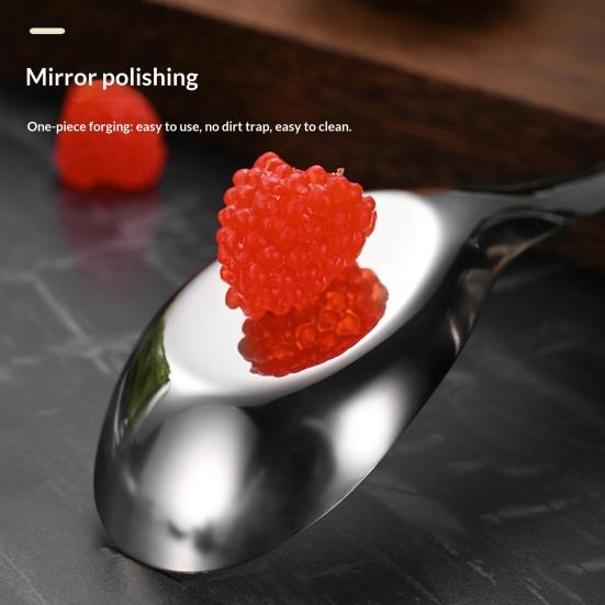 Soup Spoons Stainless Steel Dinner Spoons Heavy Duty Thick Short Handle Table Spoons for Soup Cereals Bouillon Dessert