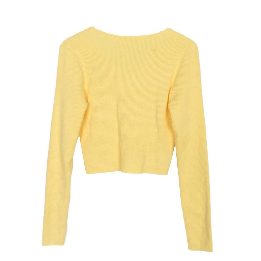 Korean Style V-Neck Saturn Embroidered Slim Knit Top for Women