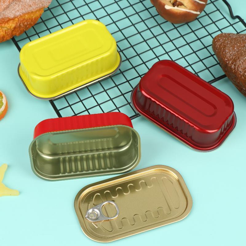 2 Stück Metall Rechteckig Leer Mini Blechdose Versiegelte Lebensmittel Dose Mit Zugring Deckel Mehrzweck Kleiner Organizer Aufbewahrungsbox