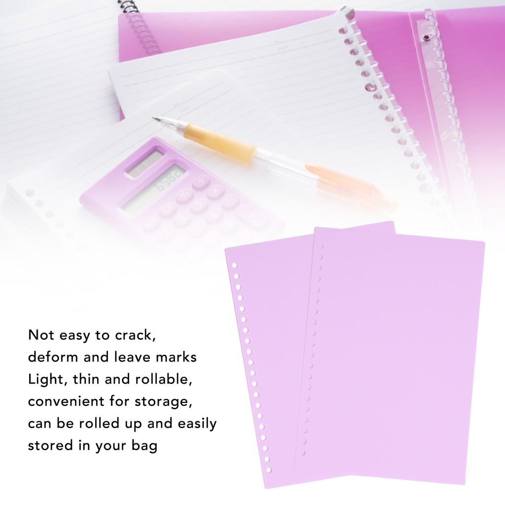 20 Sheets Loose Leaf Binding Cover 20 Holes Flexible PP Plastic Loose Leaf Presentation Binding Case