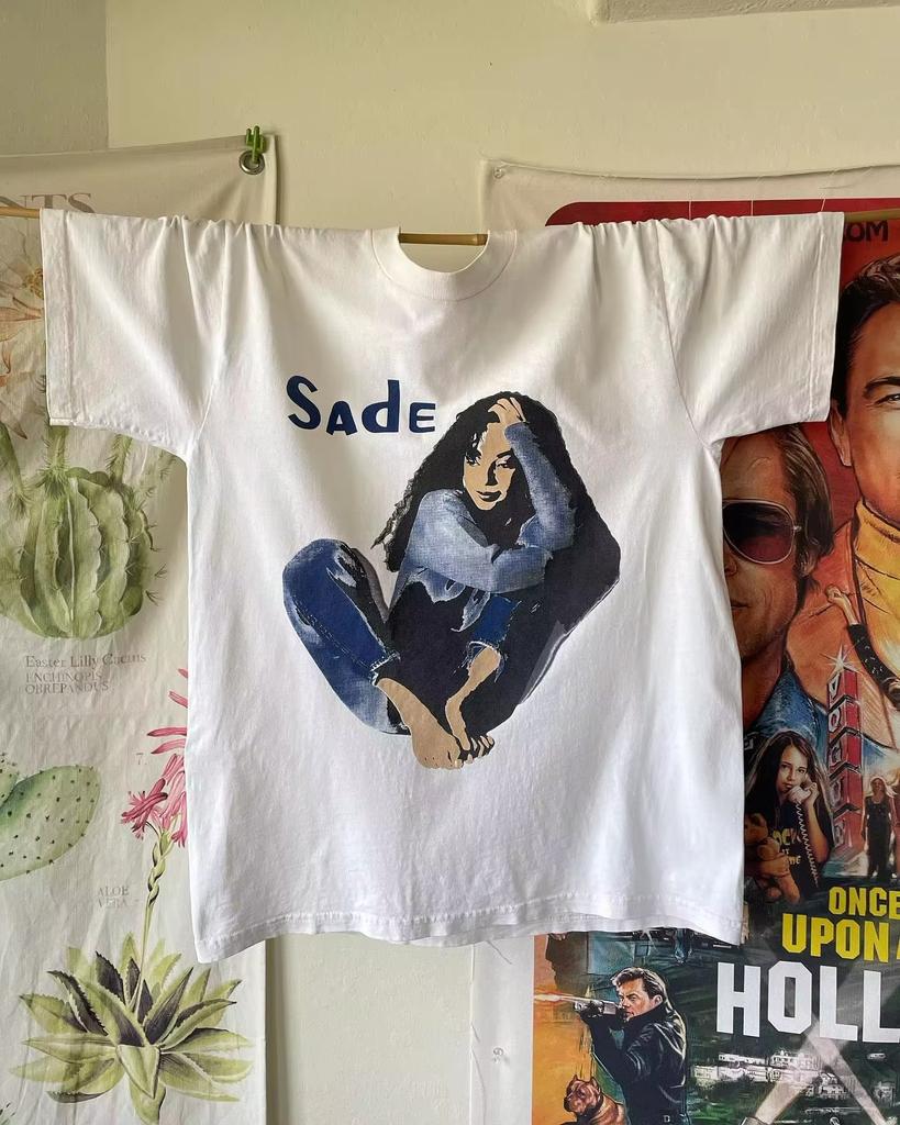 Sade Y2k Retro Harajuku Street Style Oversized Fashion Casual Retro Y2k Tshirt Unisex Unisex Short Sleeve Crew Neck Tee Unisex