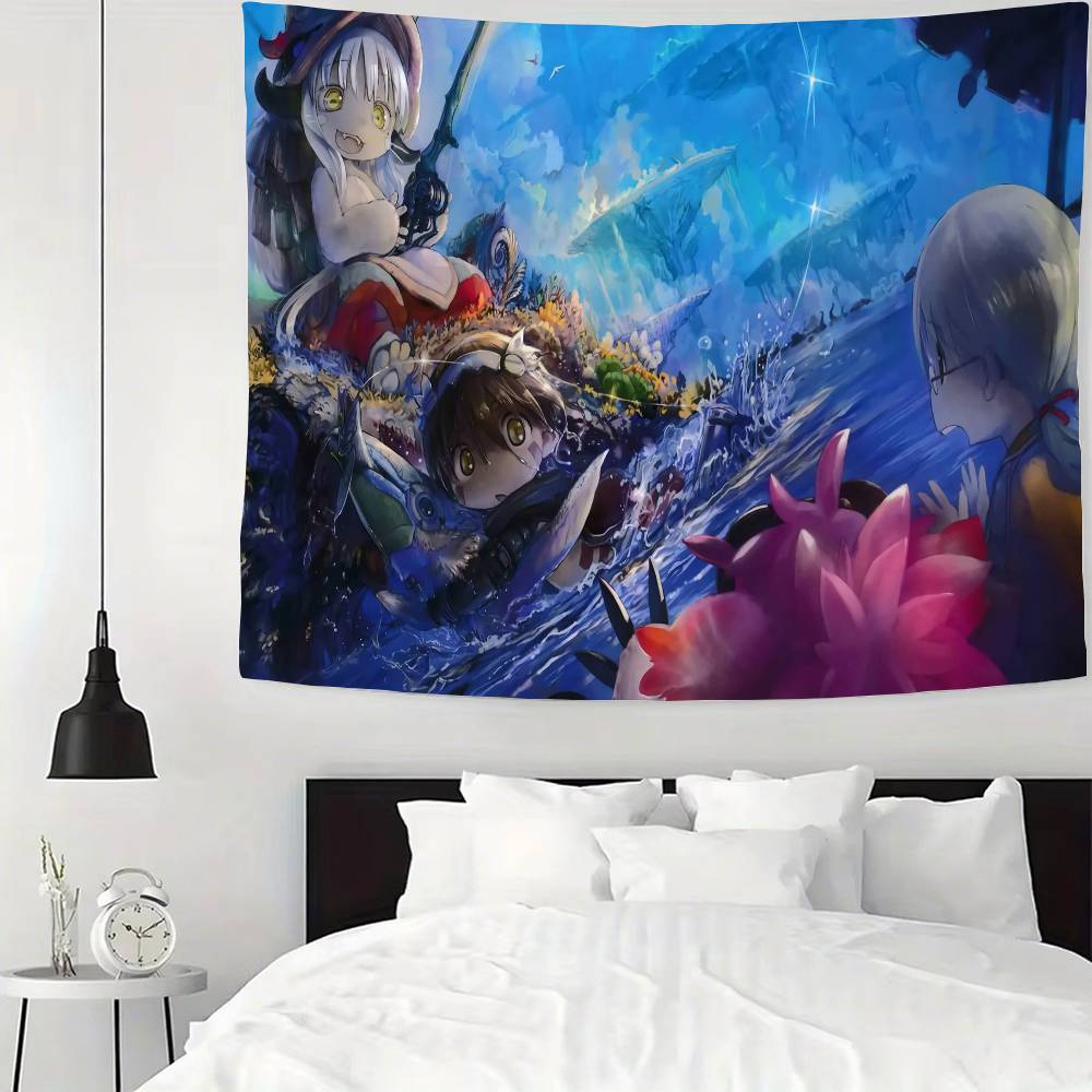 Anime Made In Abyss Wandteppich Wandbehang Wandteppich Art Deco Decke Vorhang Aufhängung Zuhause Schlafzimmer Wohnzimmer Dekor