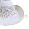 Elegant Pearl Embellished Cowgirl Hat for Halloween and Costume Parties