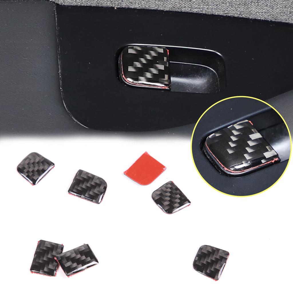 Carbon Fiber Window Lift Switch Button Trim Sticker For Tesla Model 3 -24