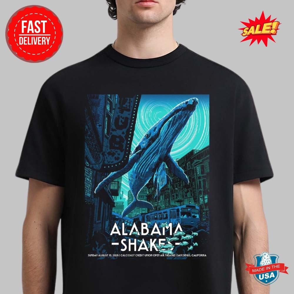 Alabama Shakes Сан-Диего Калифорния 2025 В Calcoast 10 августа 2025 Футболка 4XL