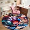 Jujutsu Kaisen Print Round Rug, Washable Floor Carpet, For Entryway Dorm Laundry Room Office Study, Home Decor Birthday Christmas Gift