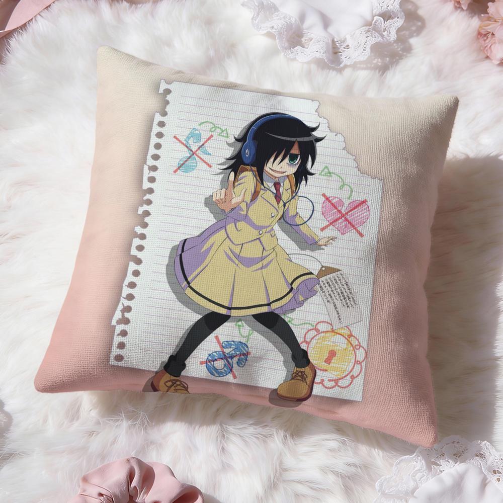 Cute K-Kuroki TomokoS Cushion Cover Premium Comfort Reversible Pillow Cove -Two in One Design for Any Room & Car Interior