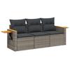 VidaXL Salon de Jardin avec Coussins 3 pcs, Canapés de Terrasse, Ensemble de Meubles de Patio, Mobilier d'Extérieur, Gris 3226599