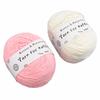 2 Rolls Tufting Yarn Milky White Pink 0.2in Wide Elastic Shrink Resistant Cotton Carpet Knitting Yarn for Handicraft DIY