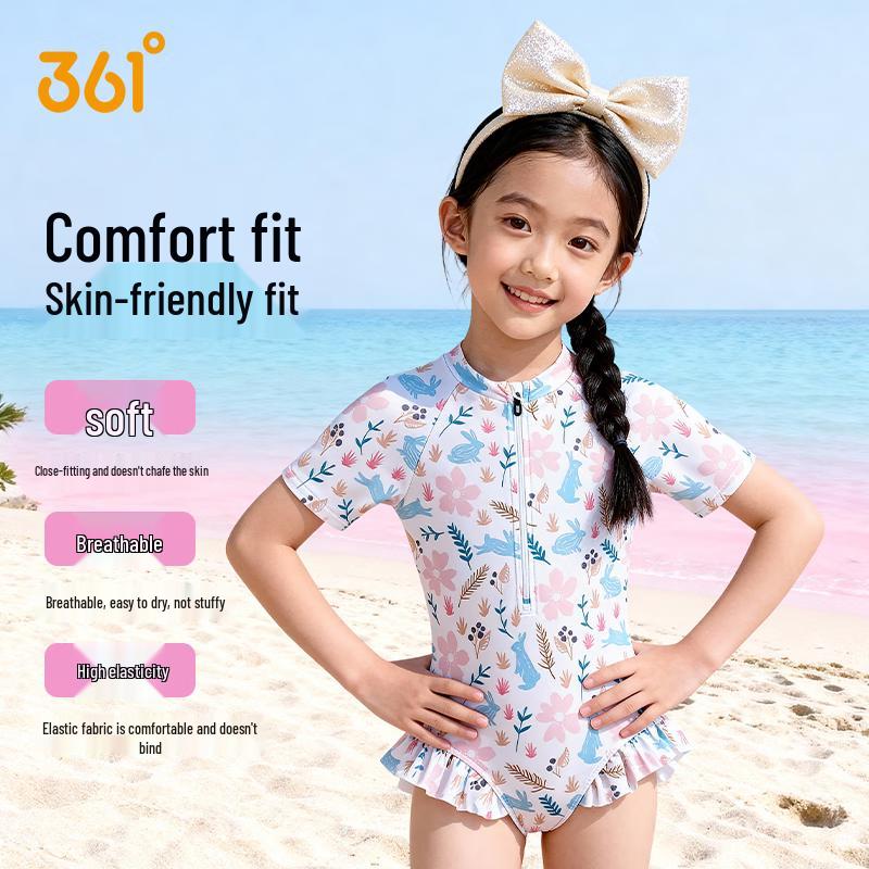 

361° Girls Cute Print Short-Sleeve One-Piece Swimsuit 130