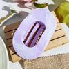 Oval Hair Claw Clips Women Elegant Marbling Acrylic Flat Circular Hair Grips Premium Colorful Updo Hair Pins Barrettes