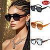 Car Sunglasses 3pcs Fashion Pilot Oversized Sunglasses For Women New Double Bridges Glasses Female Retro Square Leopard Eyewear