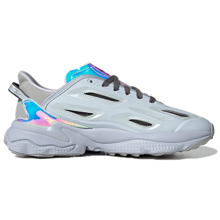 Adidas Originals Ozweego Celox Round Toe Lace-Up Durable Low-Top Lifestyle Shoes Women Sneakers Gray Blue GX2956