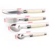 Jaswehome Laguiole Cutlery Set 4piece Steak Knives Forks Soup Spoons Teaspoons Ivory Color Flatware Stainless Steel Tableware