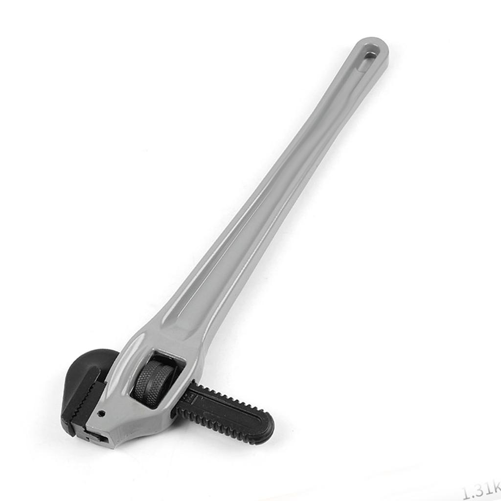 Offset-Rohrzange, Heavy Duty, Aluminiumlegierung, Sanitärzange mit Cr-Mo-Schwimmhakenbacken und I-Trägergriff