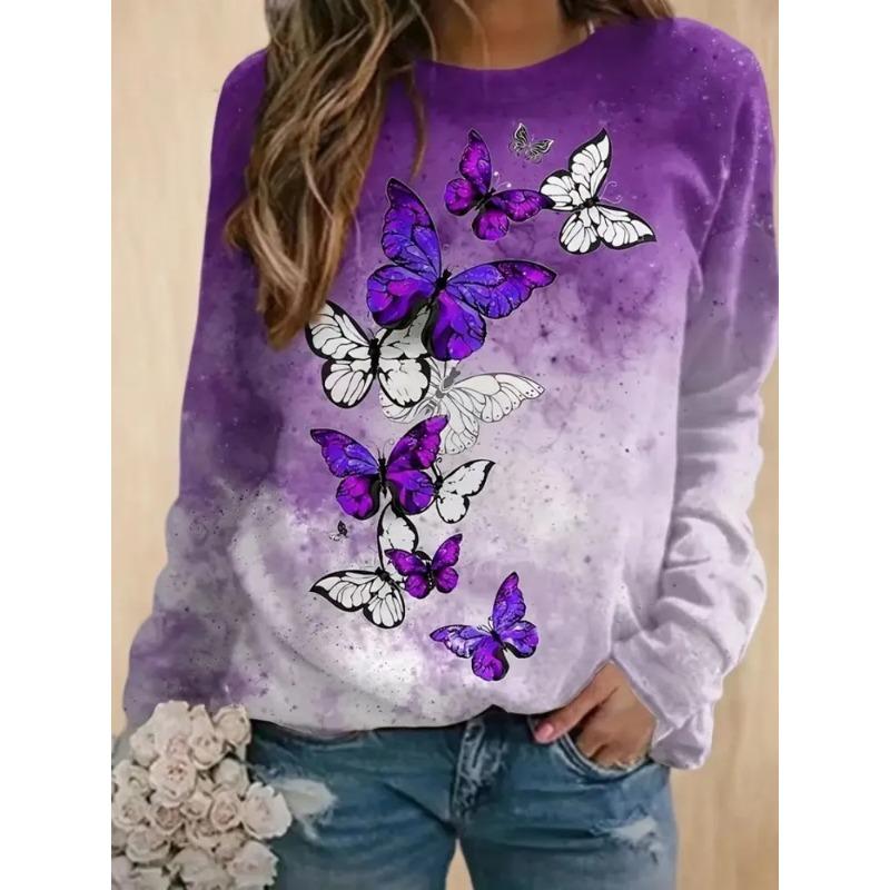 Summer Women's 3D Printed Long Sleeve T-Shirt Fashion Versatile Breathable Trend Casual