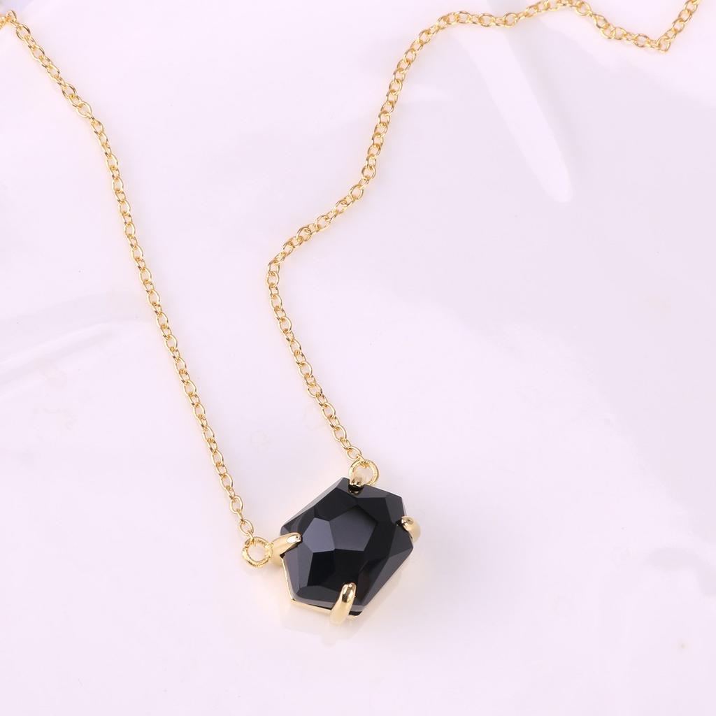 KELITCH Top Crystal Pendant Necklace Fashion Gold Chain for Women Jewelry Gift (Brown Gold)