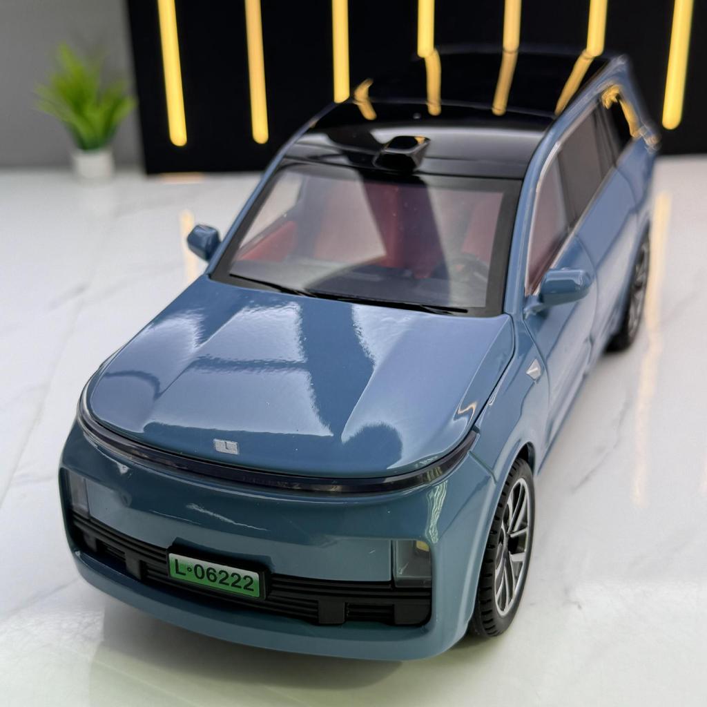 1:24 LEADING IDEAL ONE L9 SUV New Energy Vehicles Alloy Diecast Model Sound & Light Toy Display Ornament Children Toy Present