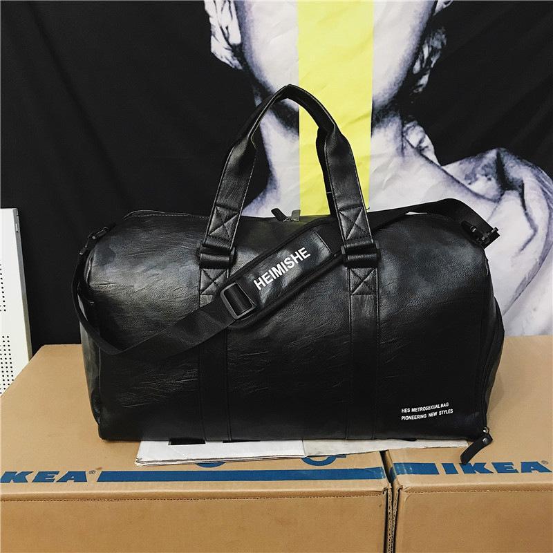 Dry and wet separation yoga fitness bag swimming bag pu portable outdoor sports travel bag