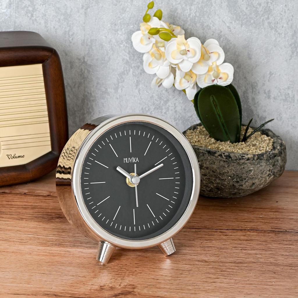 MUYIKA A Ancora Metal Table Clock 15x13cm