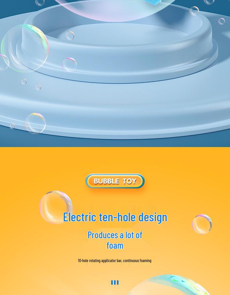 Leak-Proof Automatic Bubble Gun Toy: Light-Up for Kids - Ideal Christmas or Birthday Gift