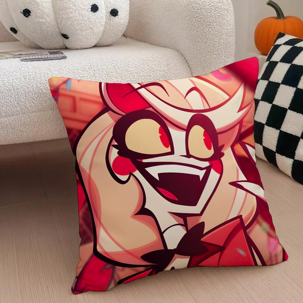 Edgy Musikalisch Schrullig Animiert HHazbin Hotel Kissenbezug Sofakissenbezug Versteckter Knopf Strapazierfähiges Polyester Stuhlkissen