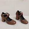 Scarpe Décolleté Donna Mature Punta Tonda Tacco Largo Alto Scarpe Eleganti Taglie Forti 46 50