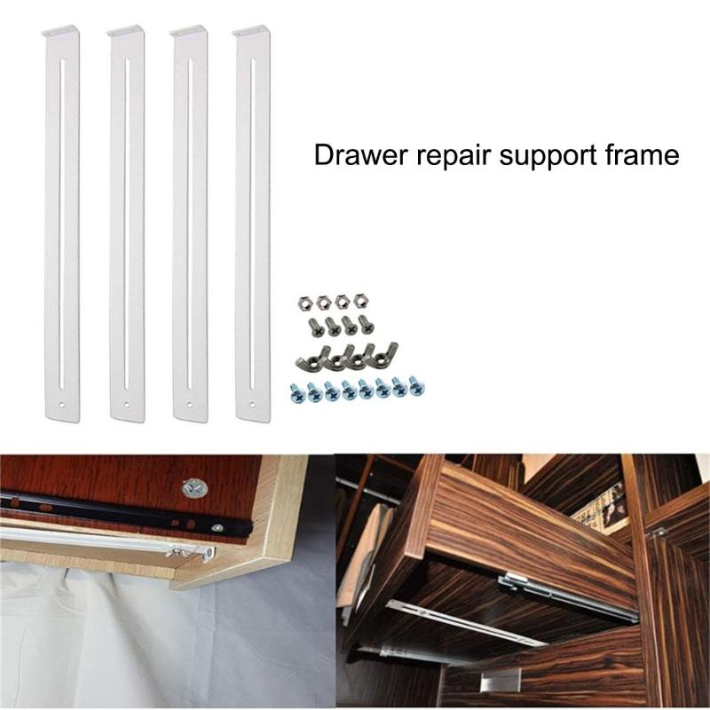 Adjustable Drawer Repair Brackets For Reinforcing Sagging Wooden Cabinets Easy Installation Metal Support Frame