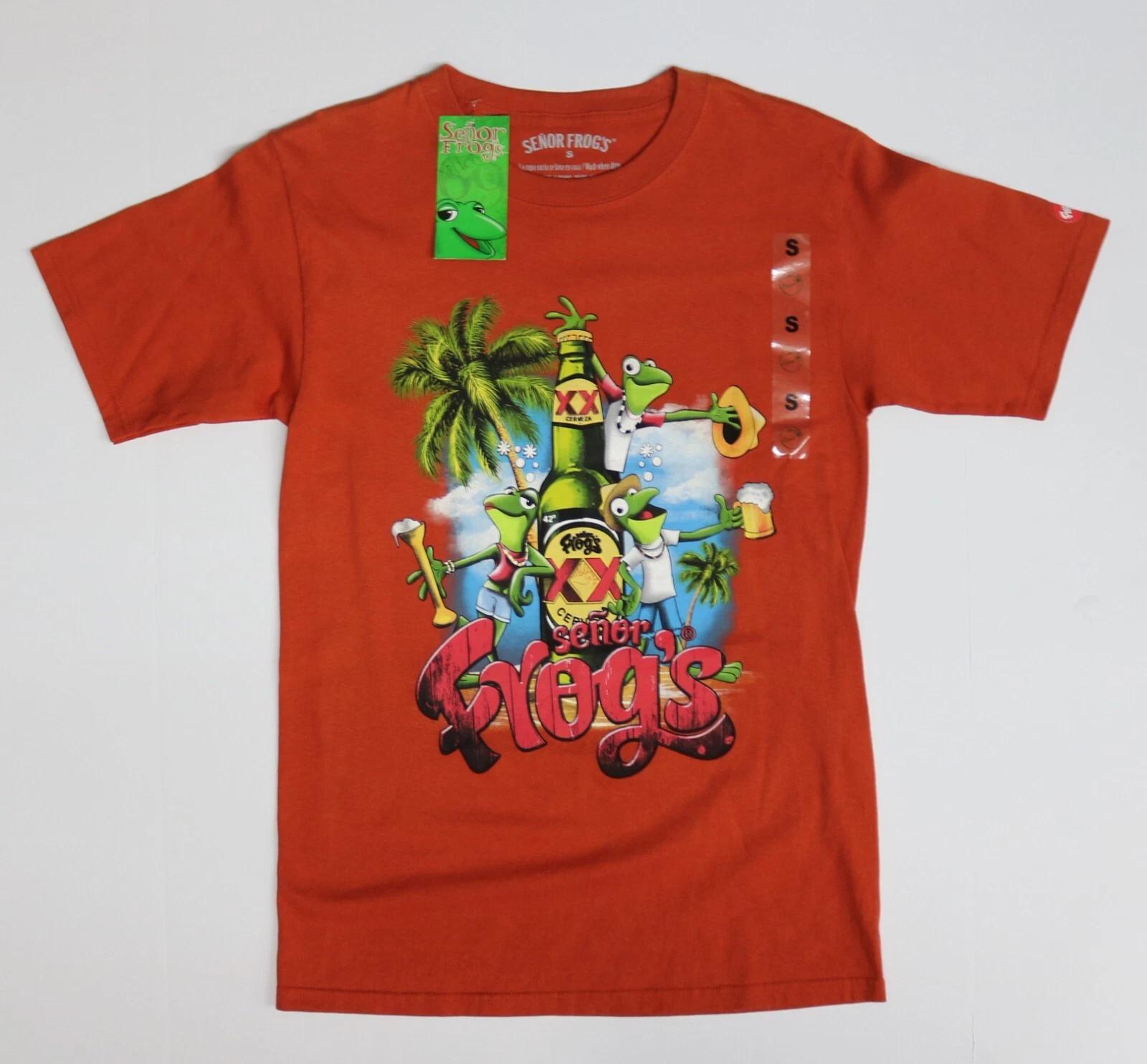 

Señor Frog s Cerveza Beer on the Beach Men s Orange T-Shirt - Size (S) Small L