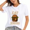 Breakfast Crew Ladies Cotton T Shirt, Premium Cotton Quality Print, Durable, Casual Fashion, Cute Egg Bacon Coffee Croissant Graphic Tee, Food Lover G