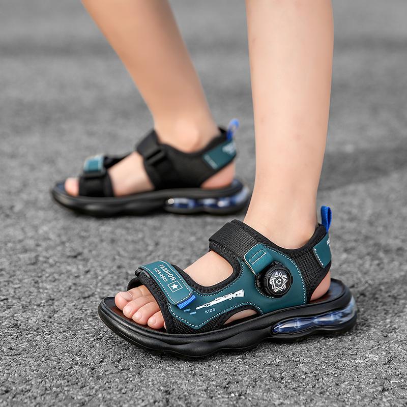 32-42 Children's Summer Large Breathable Fashion Velcro Air Cushion Casual Sandals Beach Shoes