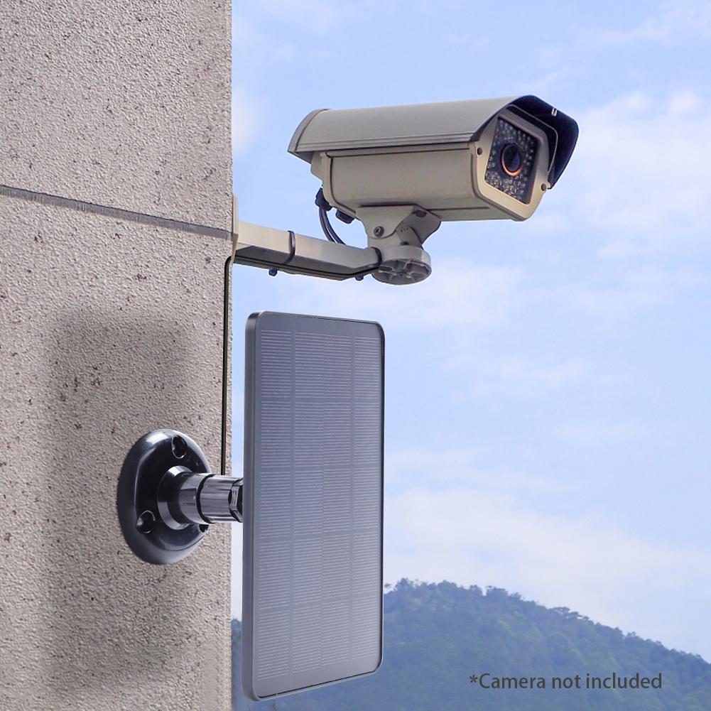 10W 5V Solar Panel for Outdoor Security Camera Waterproof Solar Board Charger With DC5521/USB-C Port for Courtyard Lights