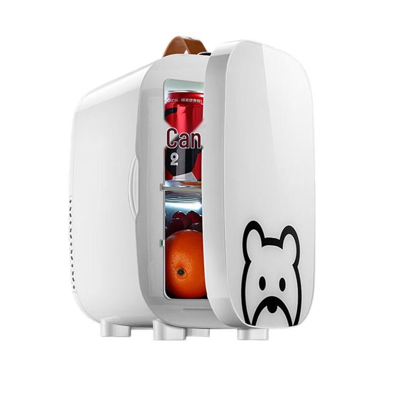 

6L Cute Bear Mini Refrigerator with Tempered Glass